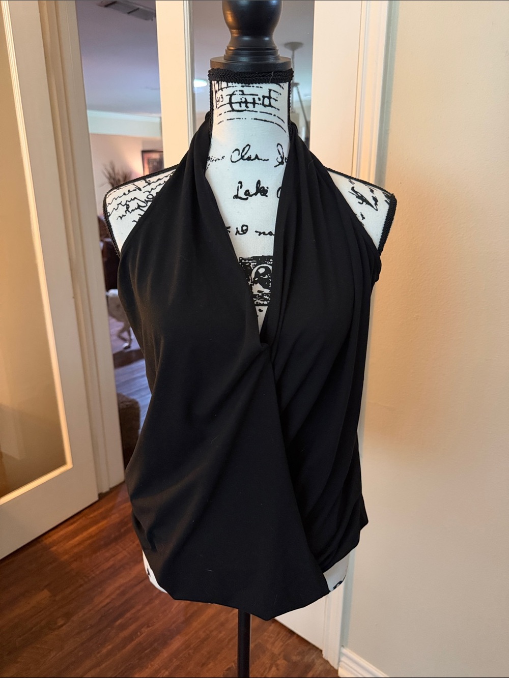 Zenana Black Halter Wrap Top - Women